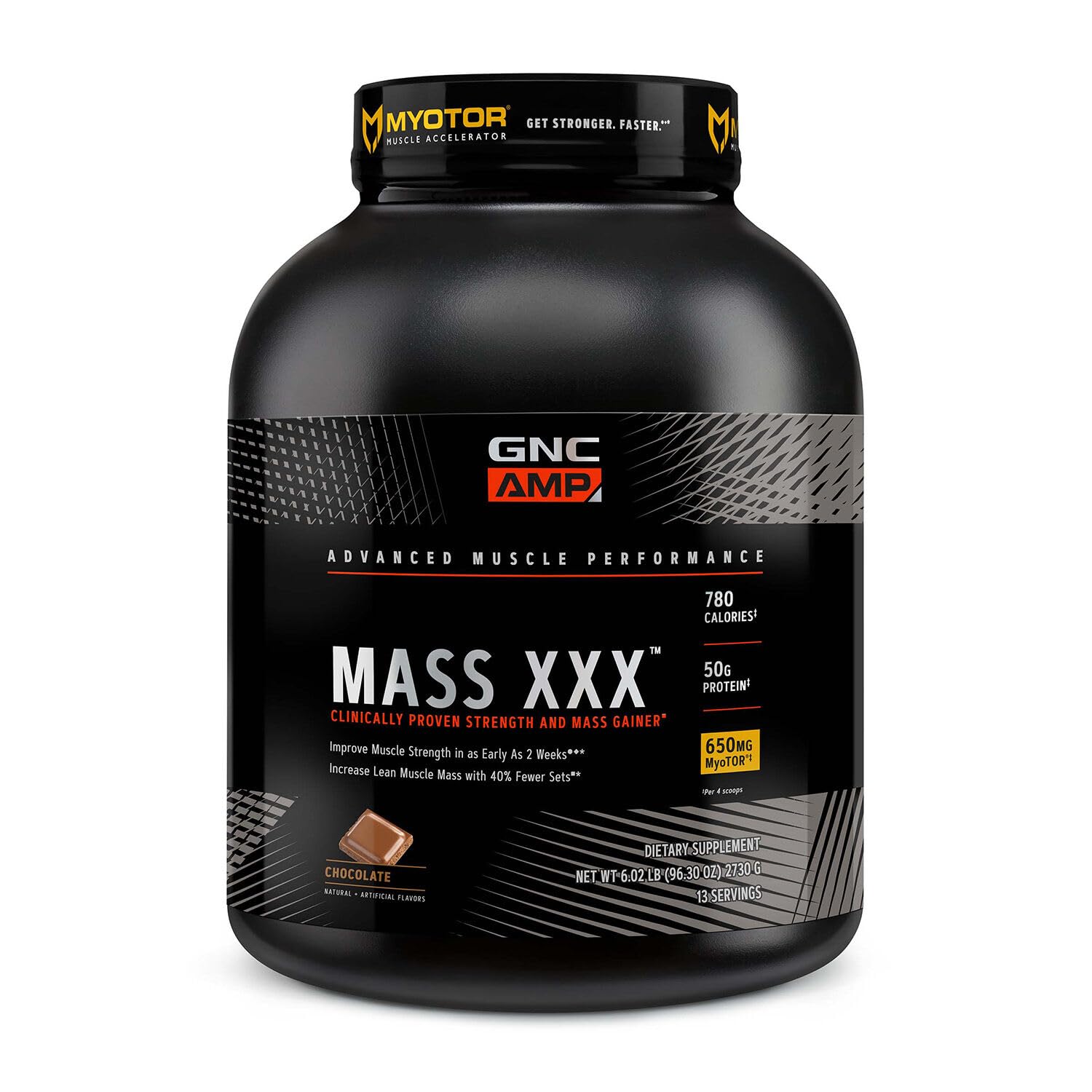 GNC Mass XXX envase con 780 calorías para energía diaria