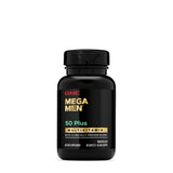GNC Mega Men 50 Plus, etiqueta clara, información clave de vitaminas.