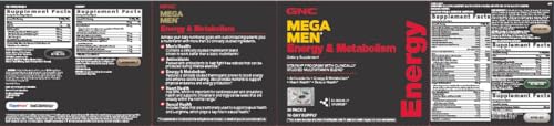 Botella de GNC Mega Men con cápsulas y envase visible