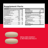 Dosis de cafeína 300 mg en GNC Mega Men para enfoque