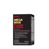 GNC Mega Men Prostate y Virility bote vista general, fácil almacenamiento en casa