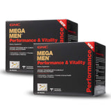 GNC Mega Men Rendimiento Vitalidad: cápsulas compactas para mayor comodidad diaria.