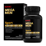 GNC Mega Men Sport en envase, energía para entrenamientos diarios