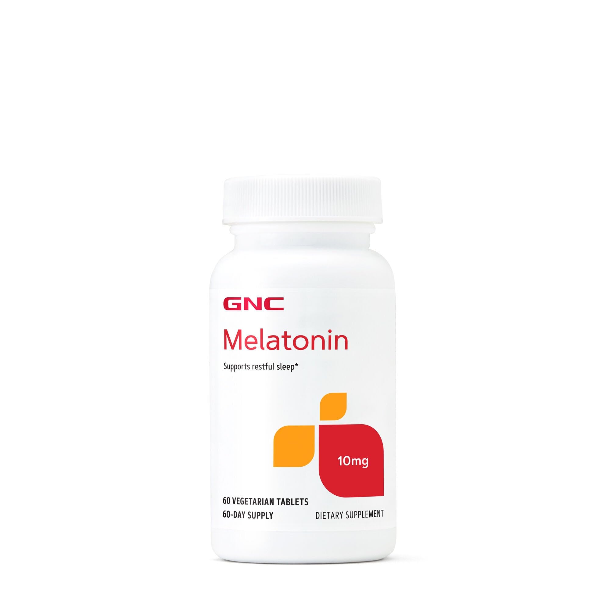 GNC melatonina 10 mg en botella para apoyar un descanso nocturno.