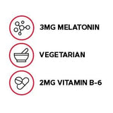 GNC Melatonina 3 mg, etiqueta sin alérgenos para uso diario seguro.