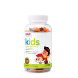 GNC Milestones Kids Gummy Multivitamin, empaque frontal, apoyo al desarrollo diario de los niños.