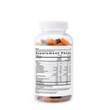 GNC Milestones, frasco de gomitas, conveniente para consumo diario en casa.