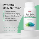 Caja del producto GNC Mujeres 50+ Una Diaria Multivitamínico con beneficios visibles