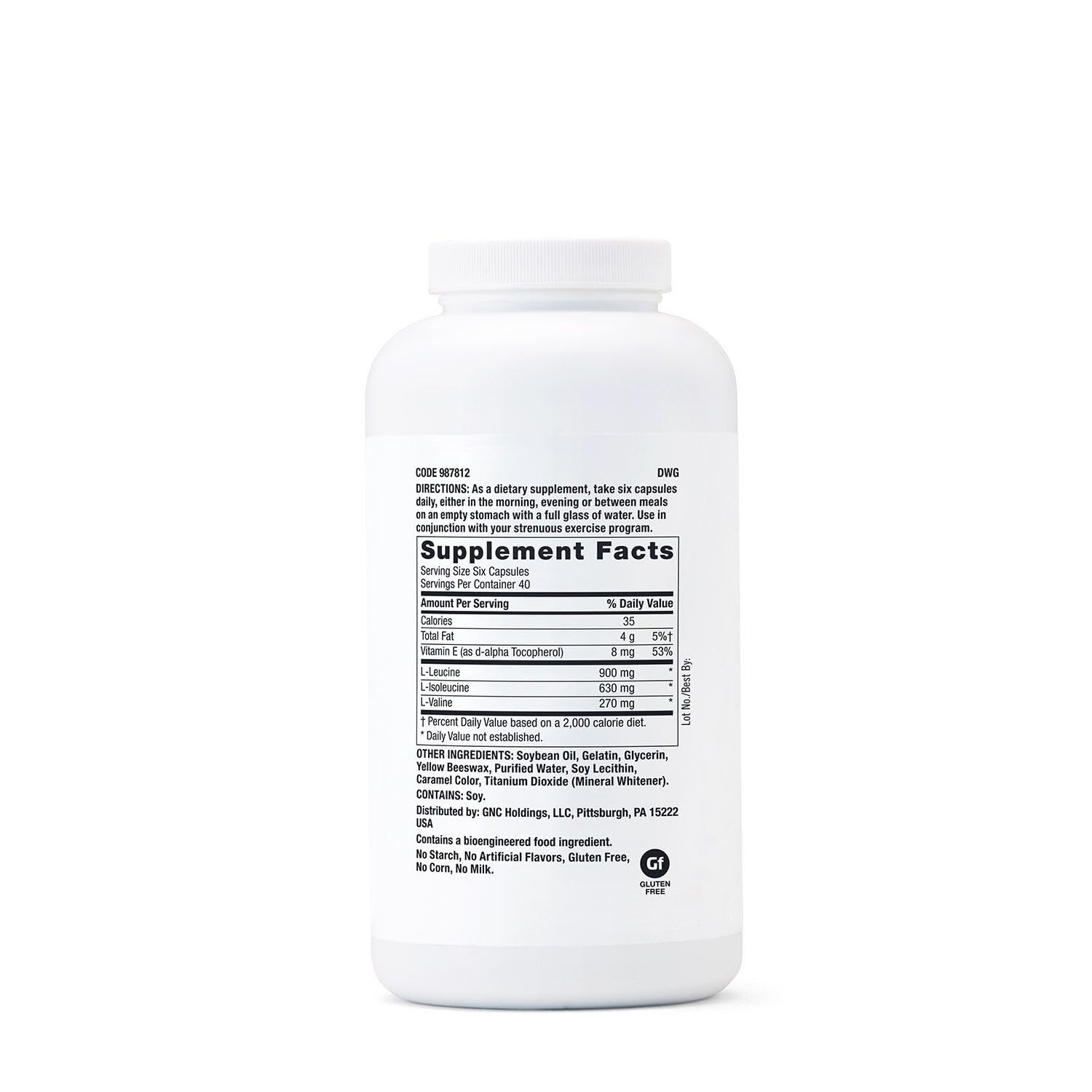BCAA de GNC para recuperación muscular tras entrenamiento intenso.