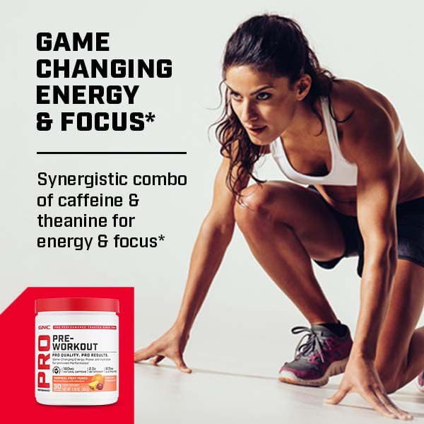 GNC Pro Performance Pre-entrenamiento: bombeo muscular gracias a la citrulina.