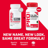 Imagen de sueño nocturno con GNC Pro Performance Zinc Magnesium para relajación muscular.
