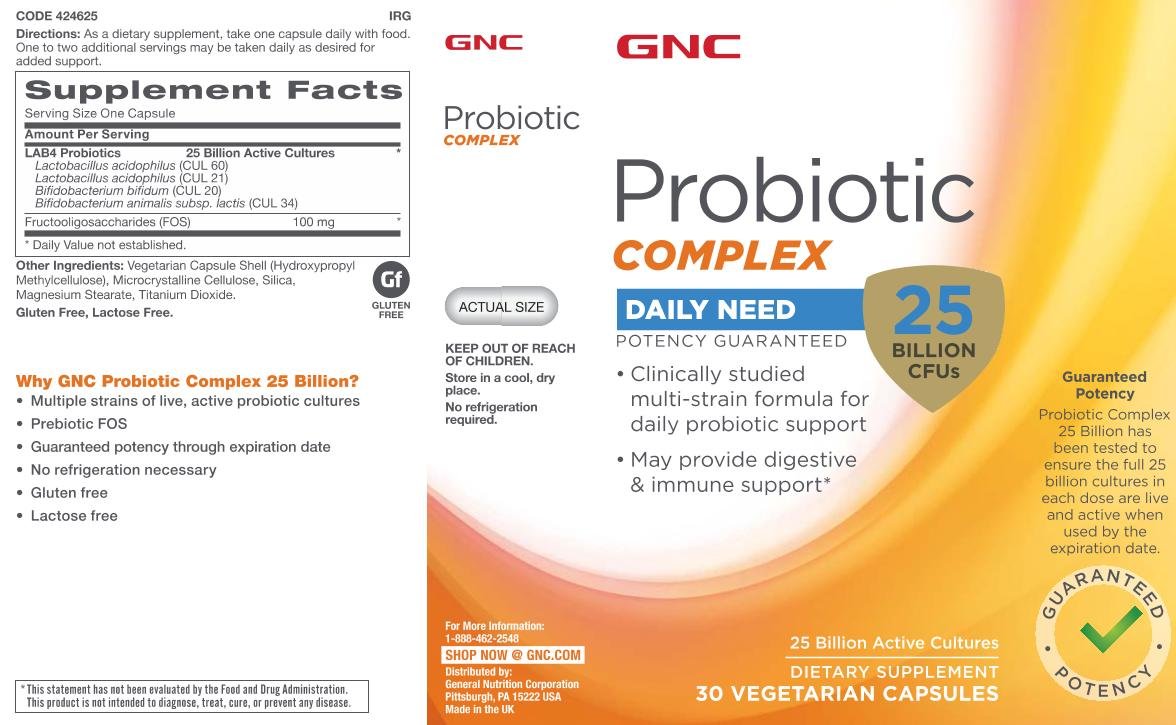 GNC Probiotic Complex cepas múltiples para microbiota intestinal