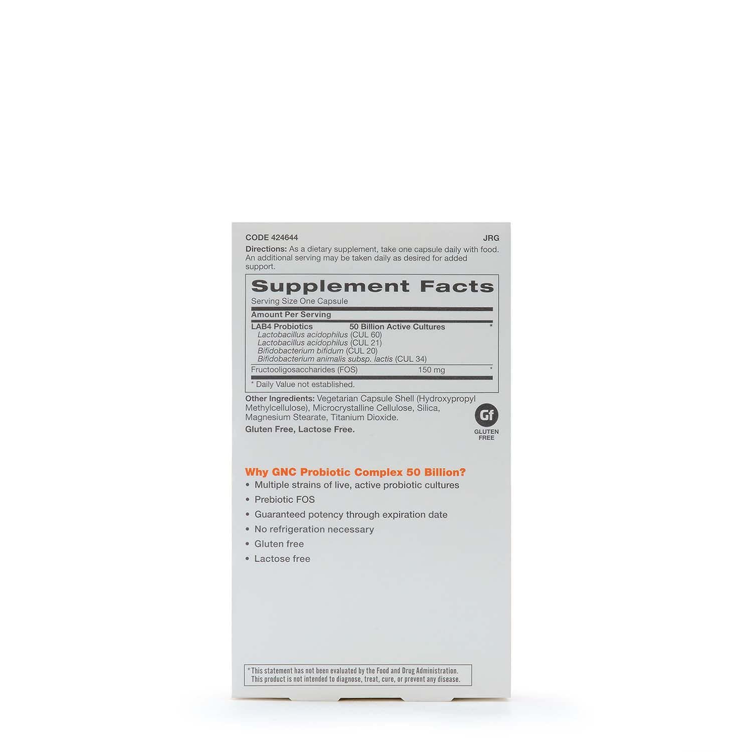 GNC Probiotico con varias cepas viables para bienestar intestinal