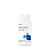 GNC selenio 200 mcg, botella visible, apoyo potencial a la salud celular