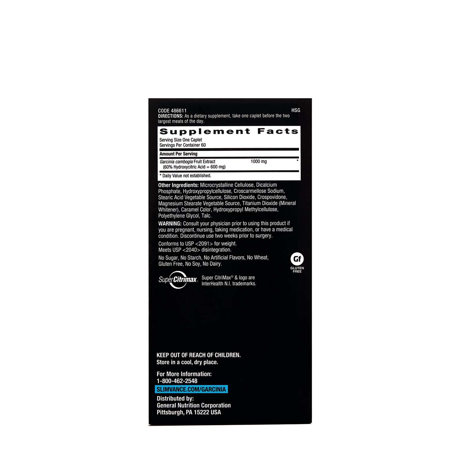 GNC Slimvance BodyDynamix extracto HCA, referencia de calidad para elegir.