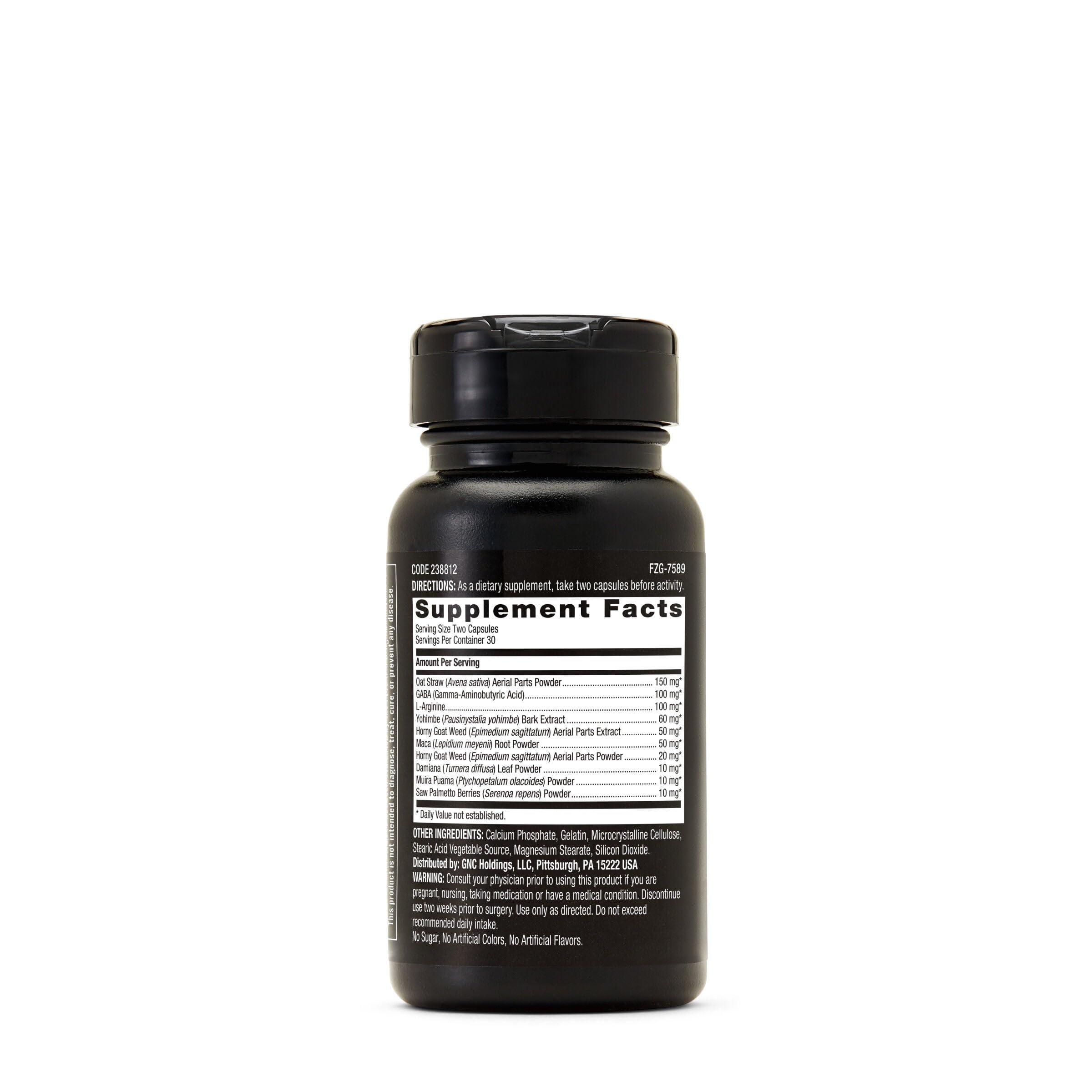 GNC Staminol etiqueta: información clara para dosis diaria y seguridad.