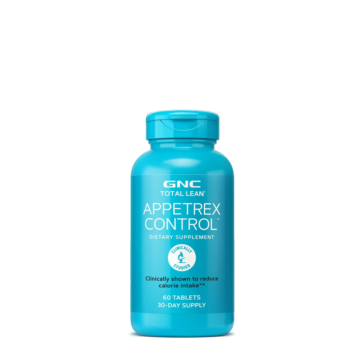 GNC Total Lean Appetrex Control, tabletas en empaque para control de calorías diarias.