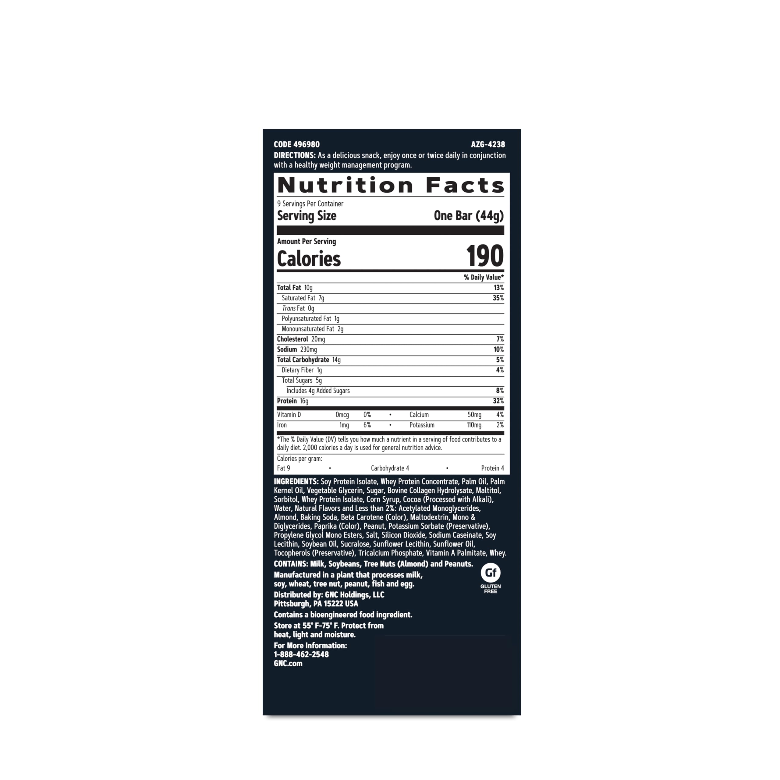 GNC Total Lean Coco Caramelo porción individual para llevar entre comidas