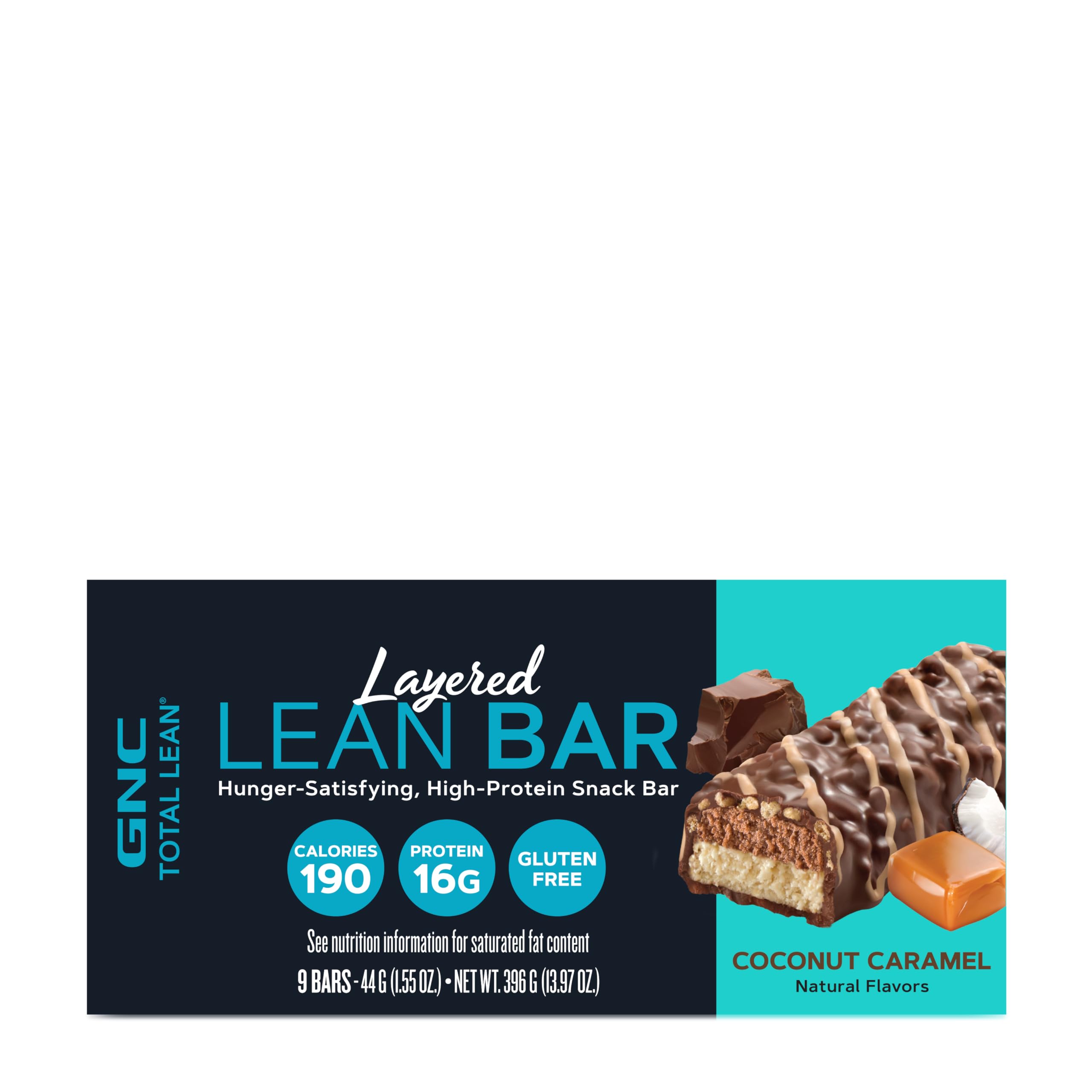 GNC Total Lean barra en capas muestra textura interior suave