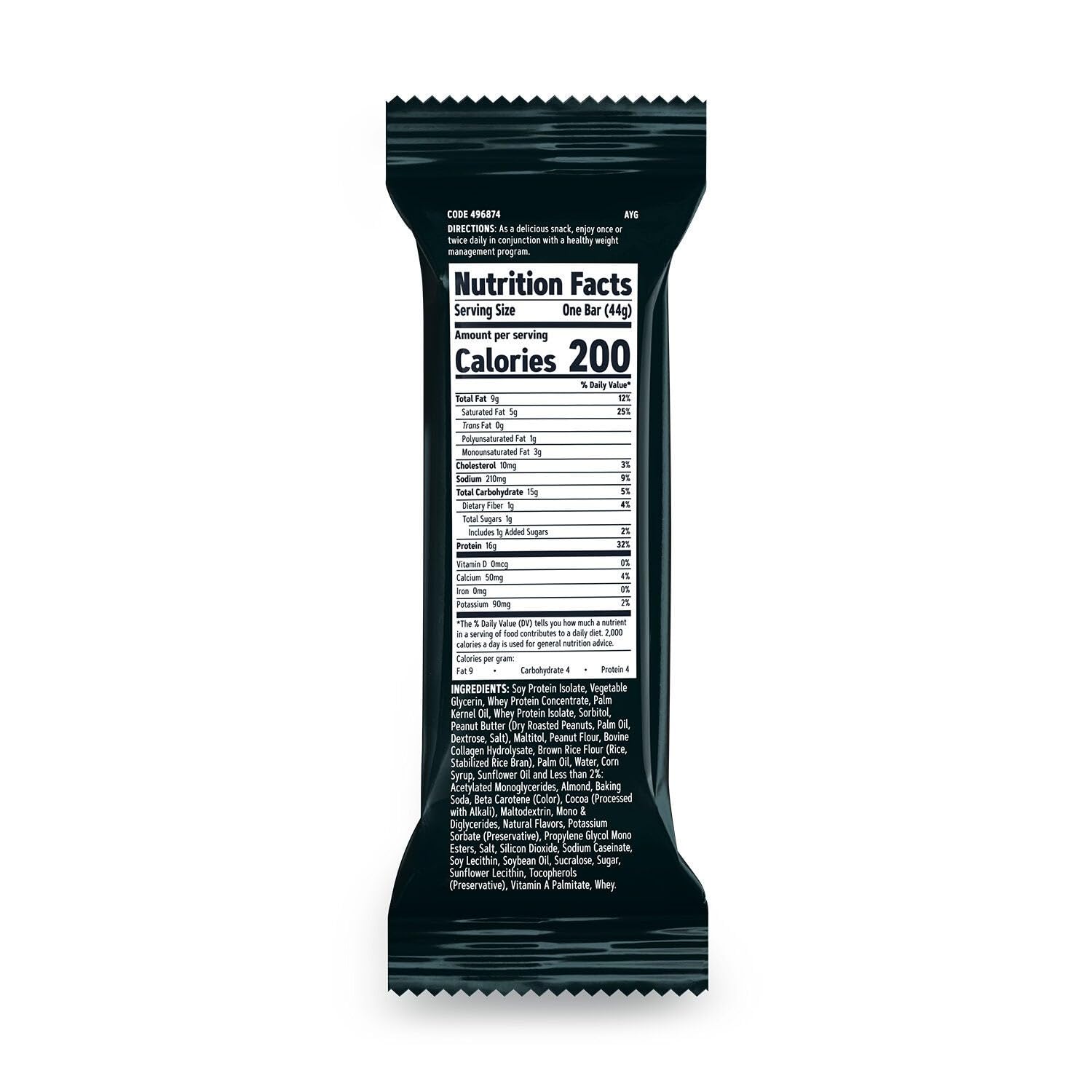 Barra GNC Total Lean Layered Lean Bar, unidad individual ideal para llevar.