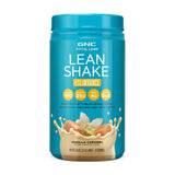 GNC Total Lean Lean Shake envase: batido vainilla caramelo sin cafeína para control de peso.