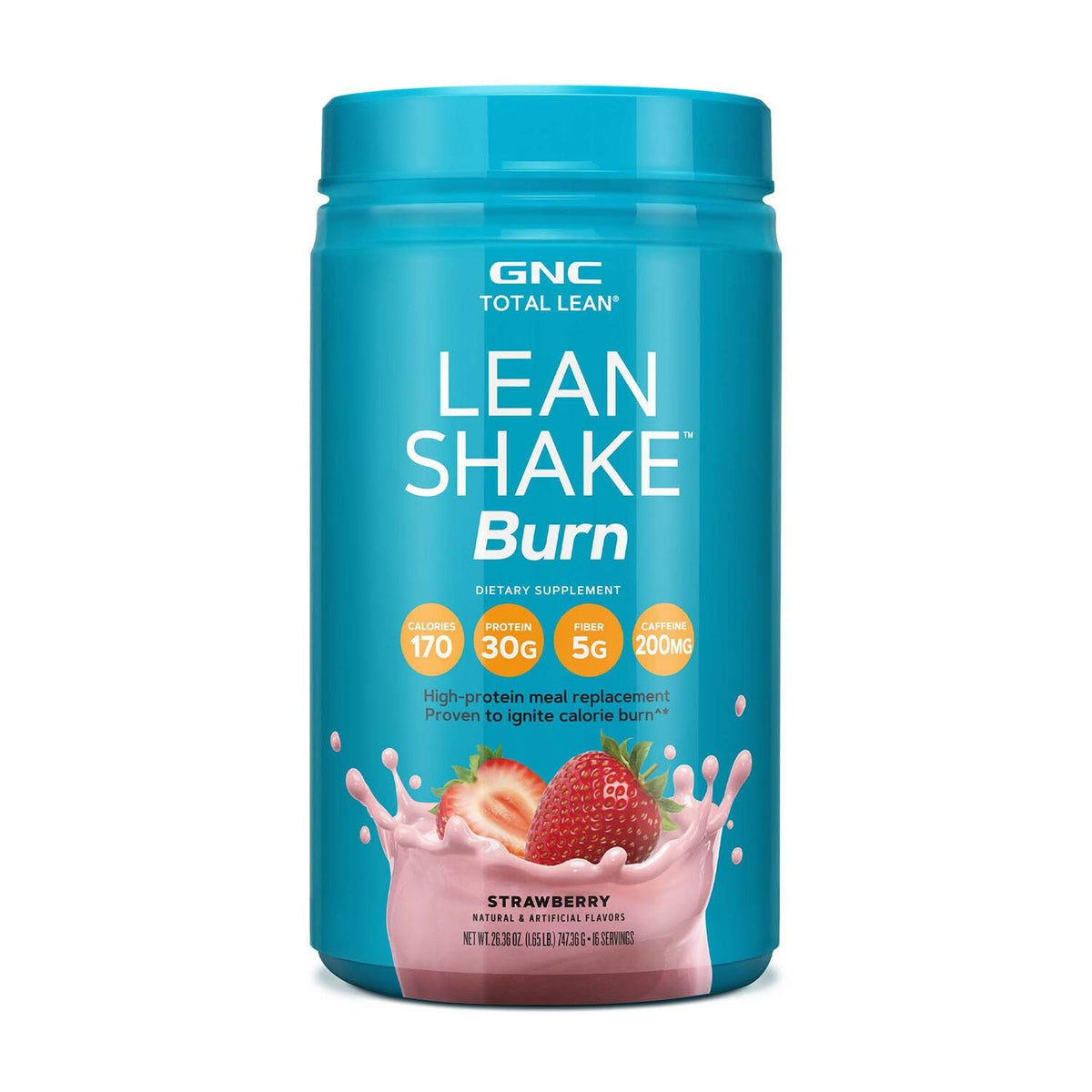 GNC Total Lean Shake Burn empaque-frente para control de hambre