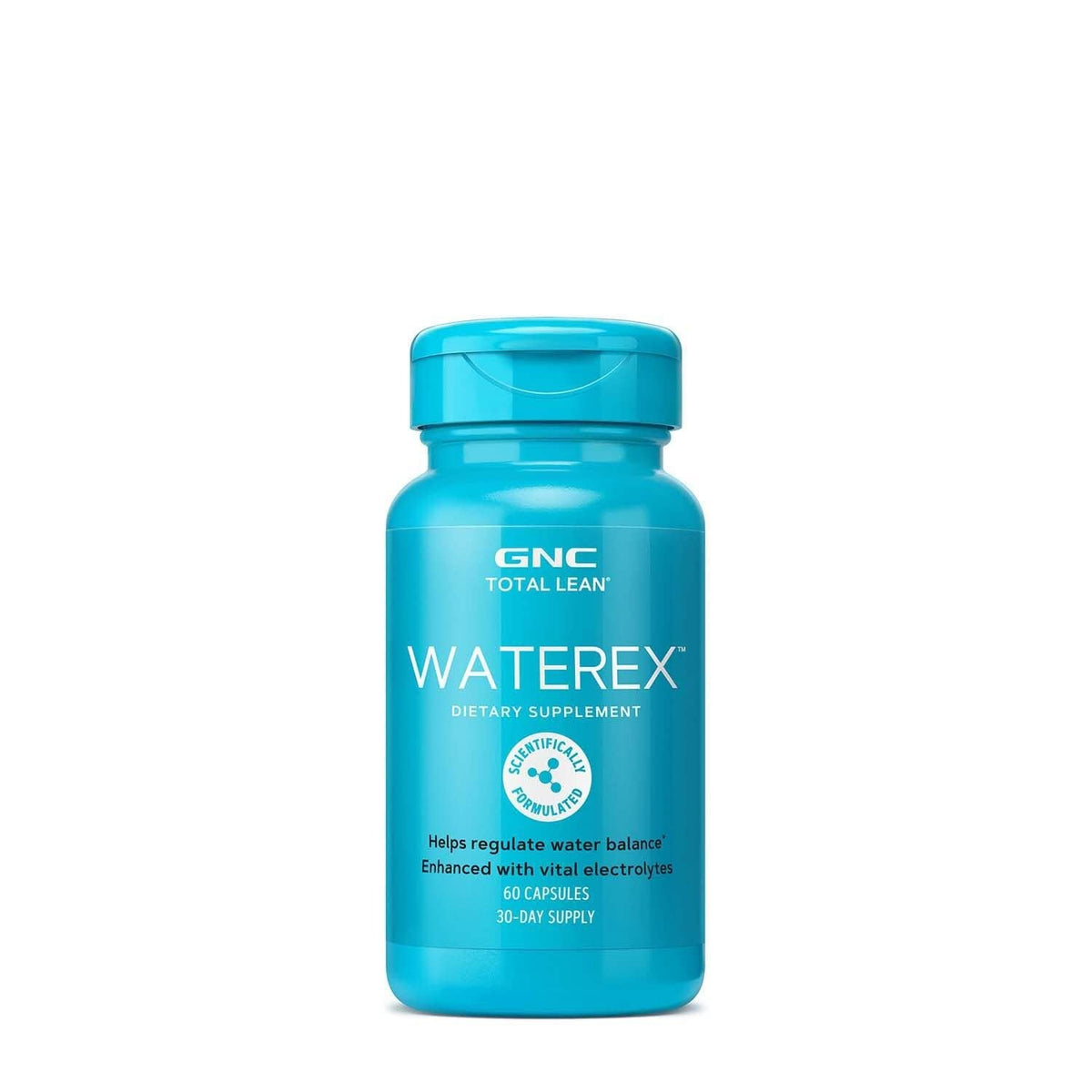 GNC Total Lean Waterex enfocado en equilibrio de líquidos, botella de uso diario