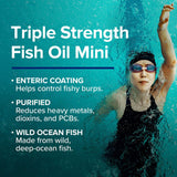 GNC Triple Strength Fish Oil Mini, purificado para reducir contaminantes y mayor tranquilidad.