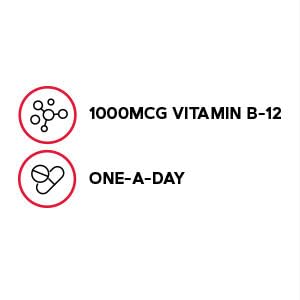 GNC Vitamin B-12 1000mcg: cápsulas vegetarianas listas para tomar