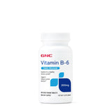 GNC Vitamina B6 200 mg, botella frontal, soporte al sistema inmune diario