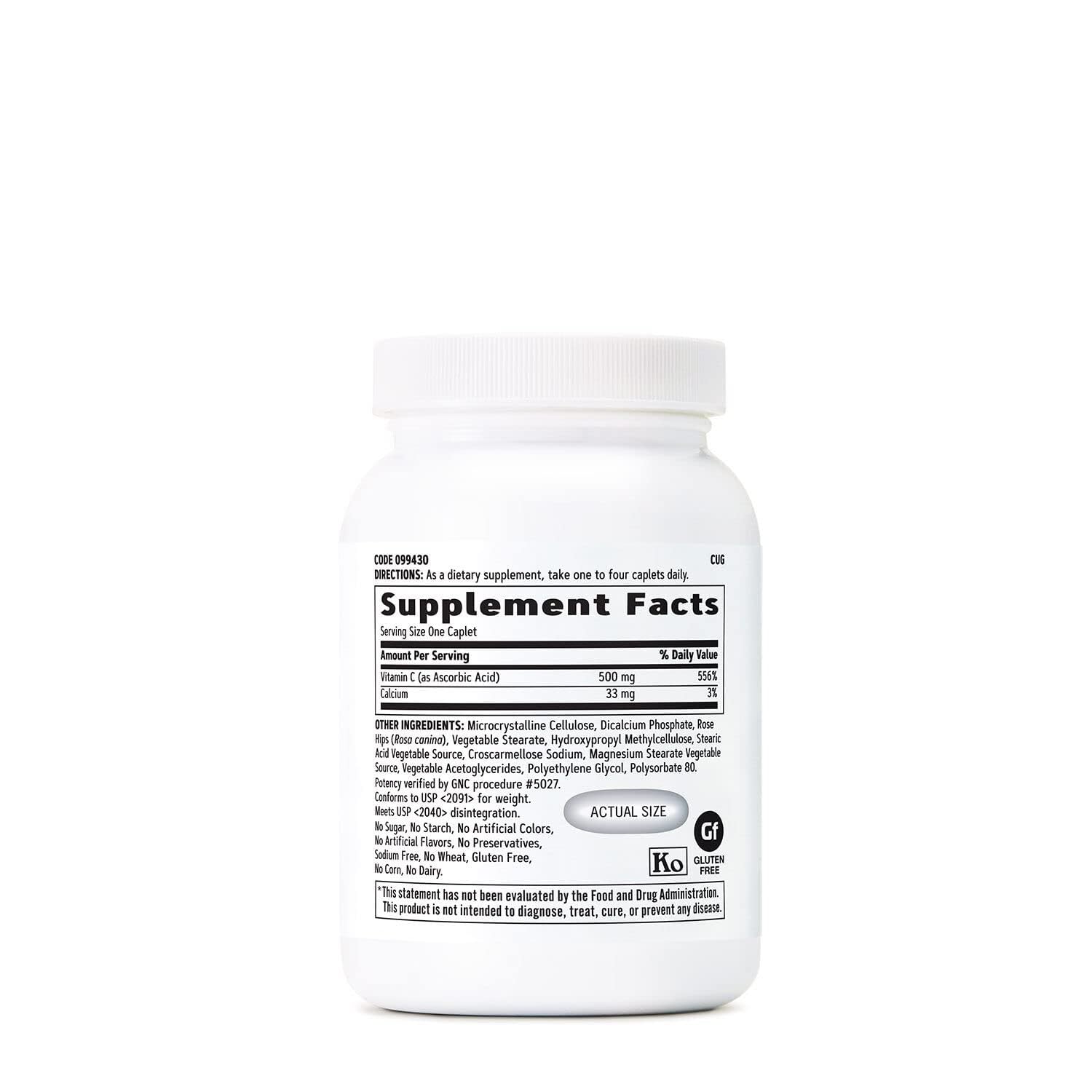 GNC Vitamina C 500 mg, pastillas: antioxidante para energía diaria.