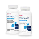GNC Vitamina C Time-Released 1000 mg, frasco frontal, apoyo al sistema inmune diario.
