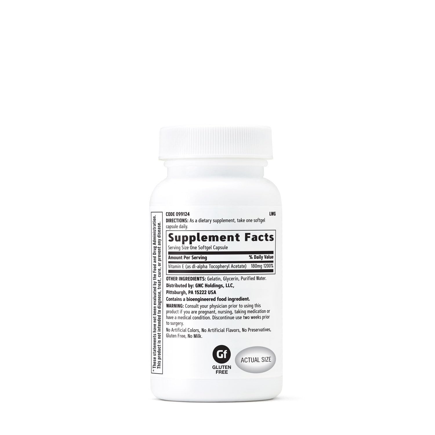 GNC Vitamina E 200 mg, cápsula antioxidante para uso diario