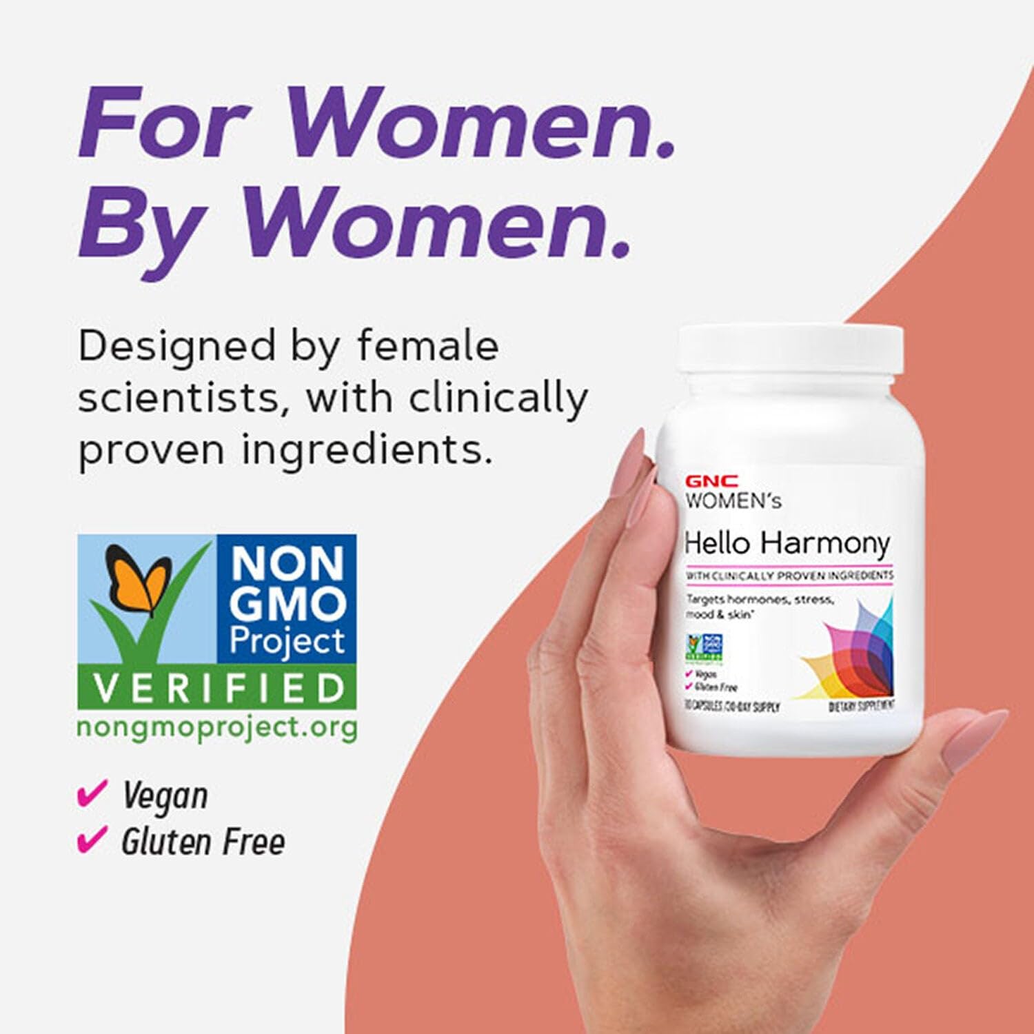 GNC Hello Harmony: ingrediente Nutroxsun, destacando beneficios para tono de piel.