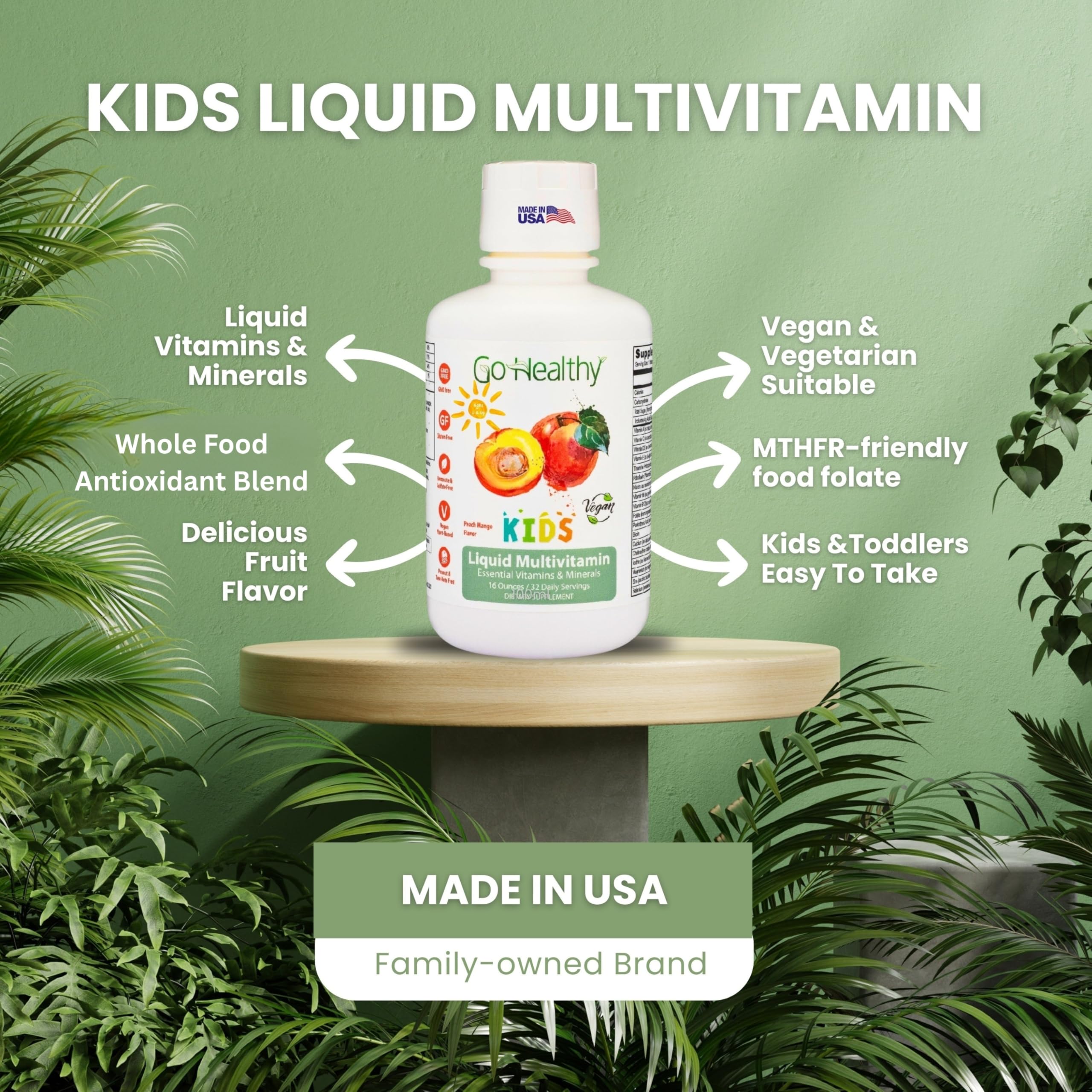 Envase plástico del multivitamínico, etiqueta clara y legible.