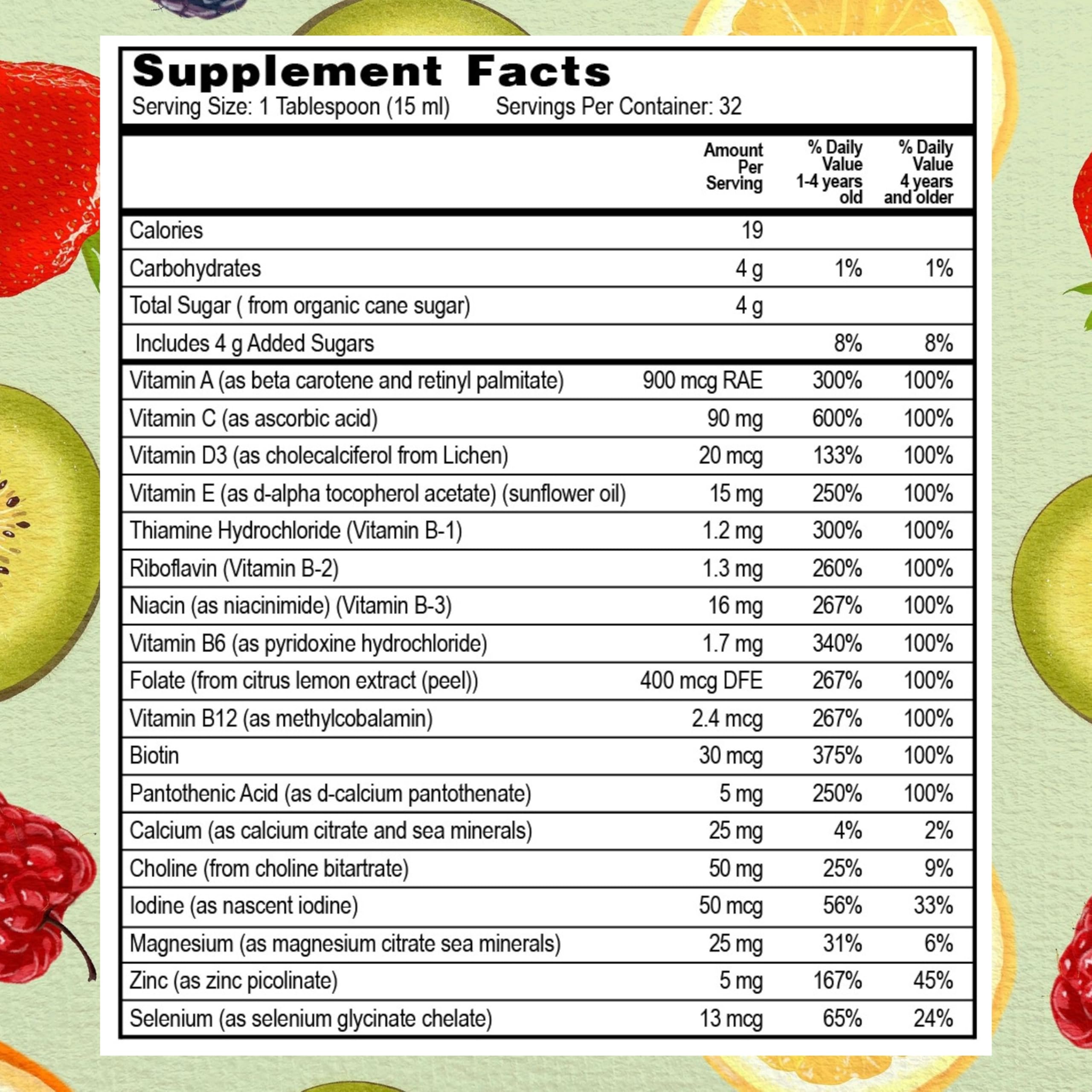 Mezcla de frutas en el líquido Go Healthy, sabor agradable para niños.