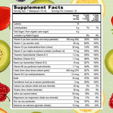 Mezcla de frutas en el líquido Go Healthy, sabor agradable para niños.