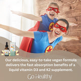 Go Healthy Natural 30-porciones-ninos-d3-k2: porciones diarias para rutina saludable