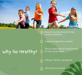 Gomitas Go Healthy Natural en estante, opción kosher y halal para familias.