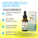 Go Healthy Natural ninos-d3-k2-gotas-veganas: fórmula vegana para crecimiento infantil