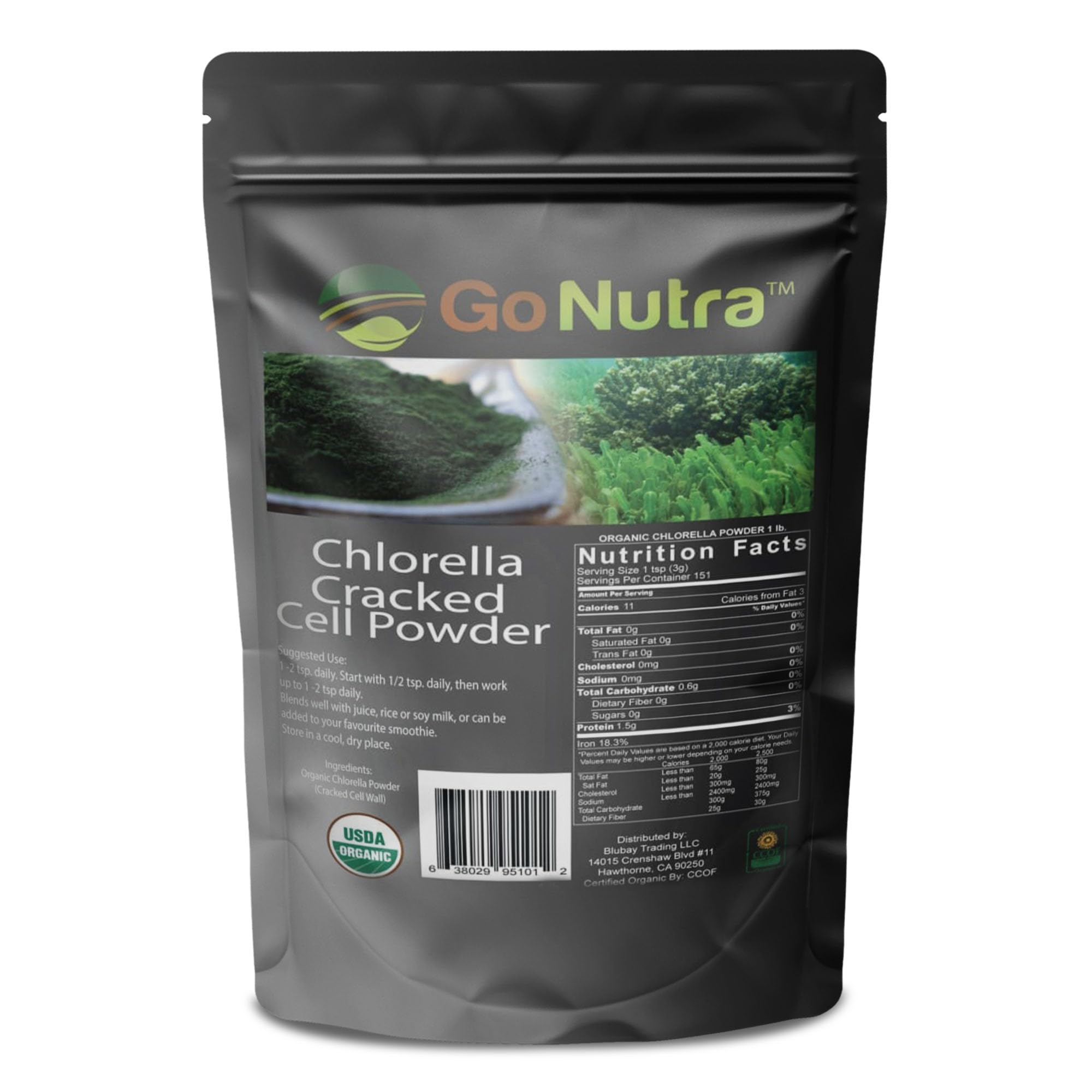 Go Nutra envase con etiqueta nutricional clara para opciones saludables.