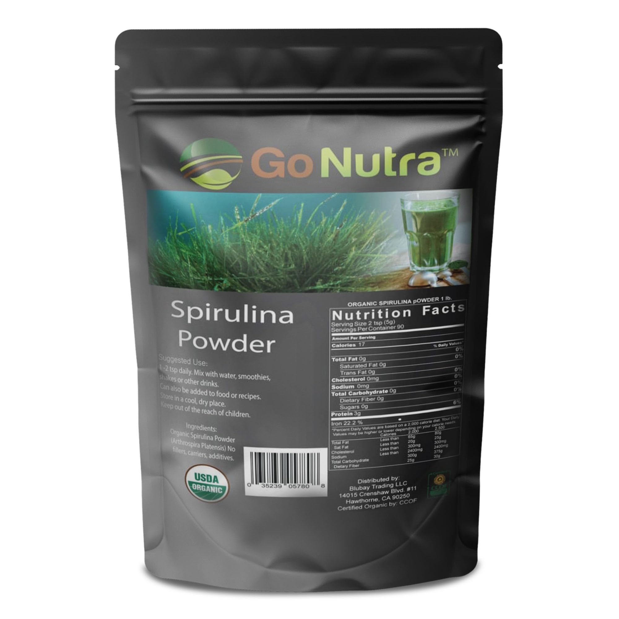 Go Nutra Spirulina en polvo para cocinar, ideal en salsas y bowls.