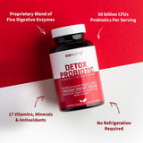 GOBIOTIX Detox Probiotic – cápsulas para comodidad estomacal.
