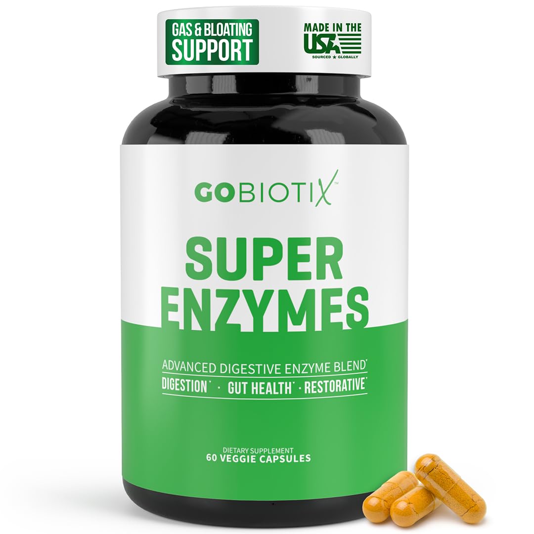 GoBiotix enzimas digestivas: cápsulas para apoyo diario de la digestión