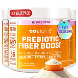 GOBIOTIX Fibra suplemento polvo 3-pack: fibra soluble para bienestar digestivo diario.