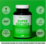 Ingredientes clave de GOBIOTIX, como enzimas y fibra prebiótica, visibles en composición.