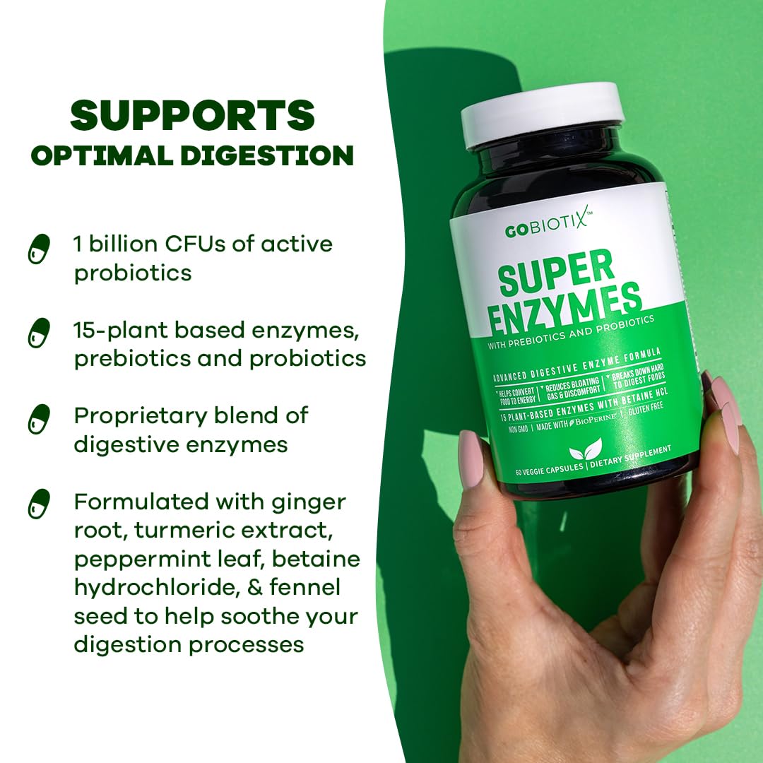 Mezcla de prebióticos y probióticos de GOBIOTIX para apoyar el equilibrio intestinal.
