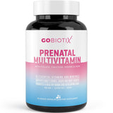 GOBIOTIX Prenatal: cápsulas visibles dentro de la botella para una nutrición diaria durante el embarazo