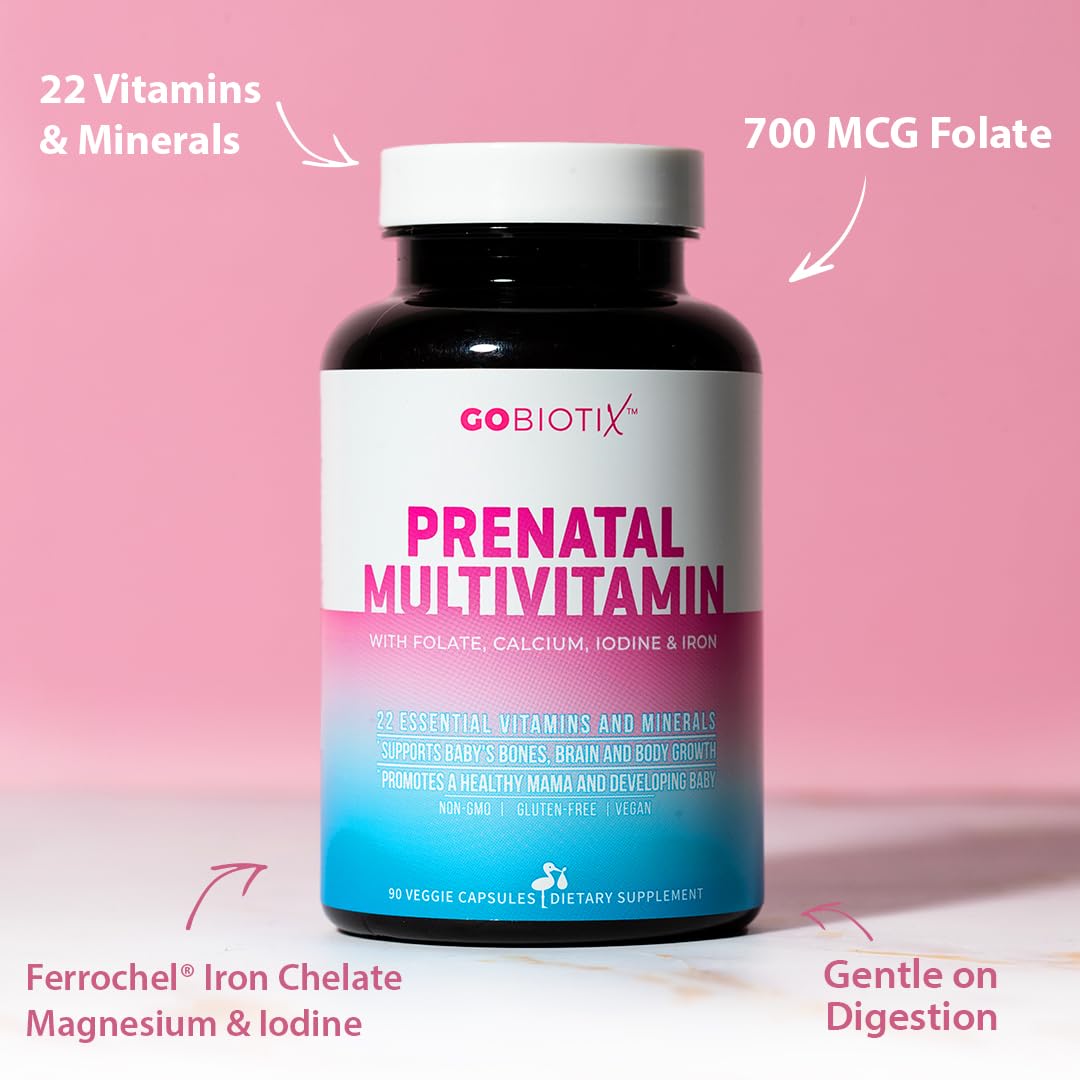 Dosis diaria de tres cápsulas de GOBIOTIX Prenatal para cubrir necesidades