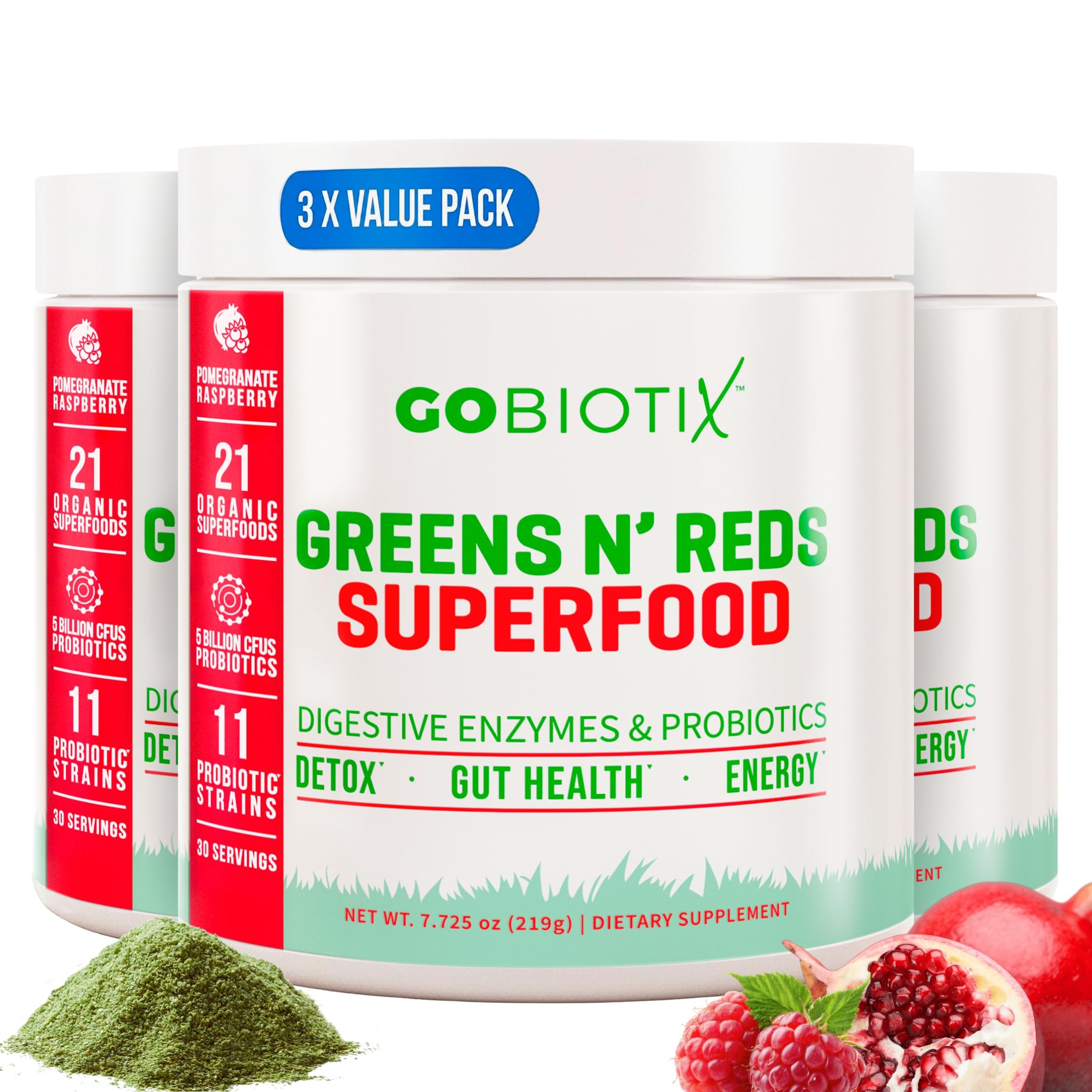 GOBIOTIX Super Greens Powder: medidor para batidos nutritivos.